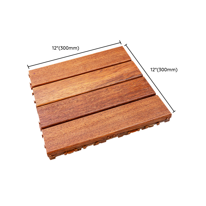 Outdoor Flooring Composite Interlocking Red Brown Decking Tiles