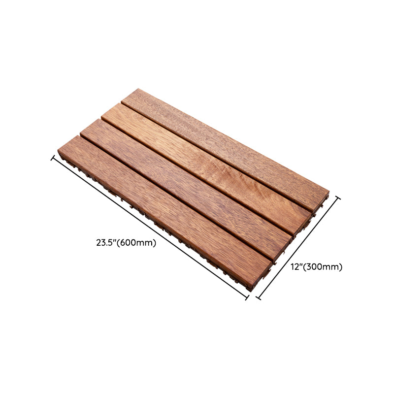 Outdoor Flooring Composite Interlocking Red Brown Decking Tiles