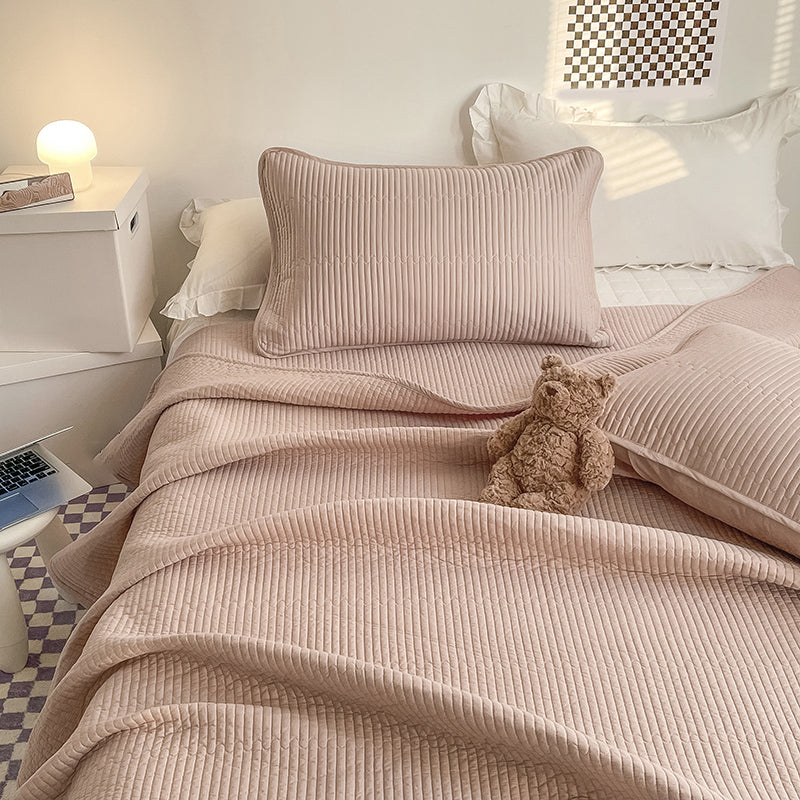 Cotton Bed Sheet Set Solid Color Basic Fitted Sheet for Bedroom