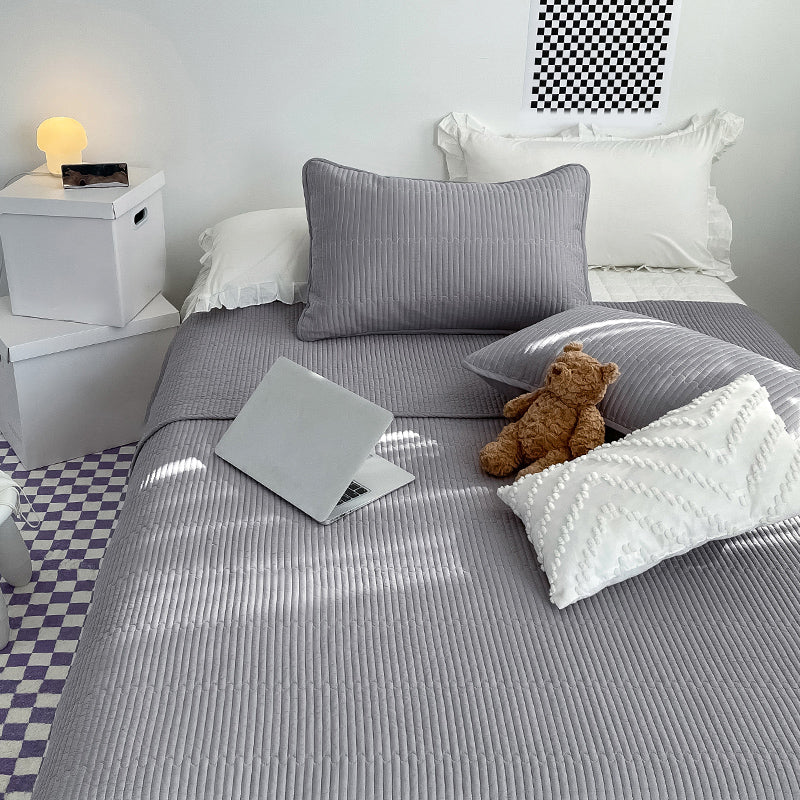 Cotton Bed Sheet Set Solid Color Basic Fitted Sheet for Bedroom