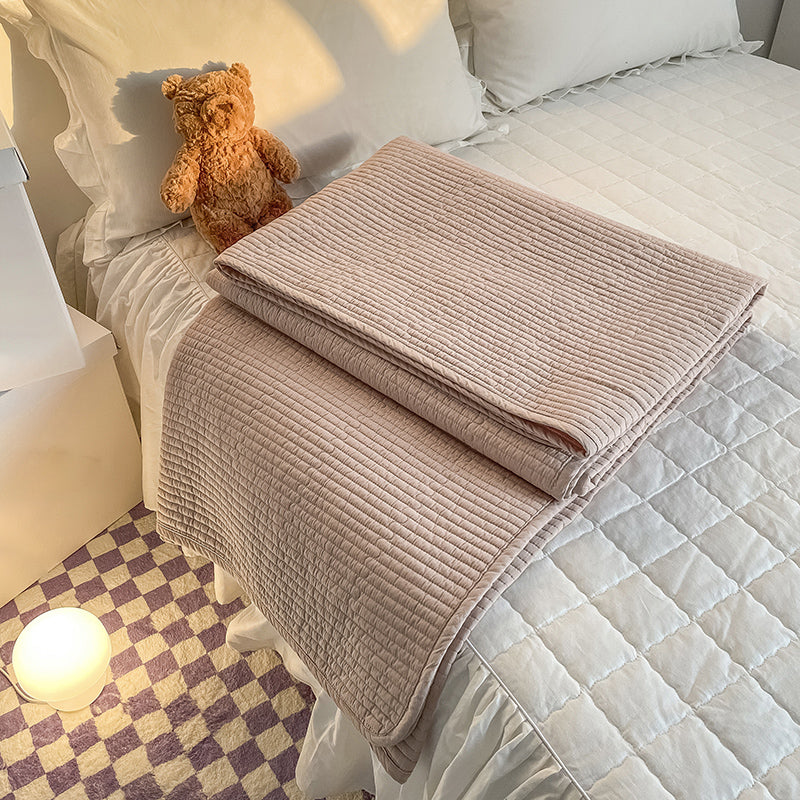 Cotton Bed Sheet Set Solid Color Basic Fitted Sheet for Bedroom