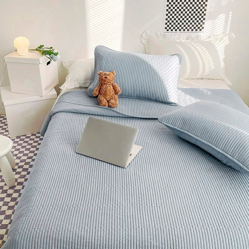 Cotton Bed Sheet Set Solid Color Basic Fitted Sheet for Bedroom