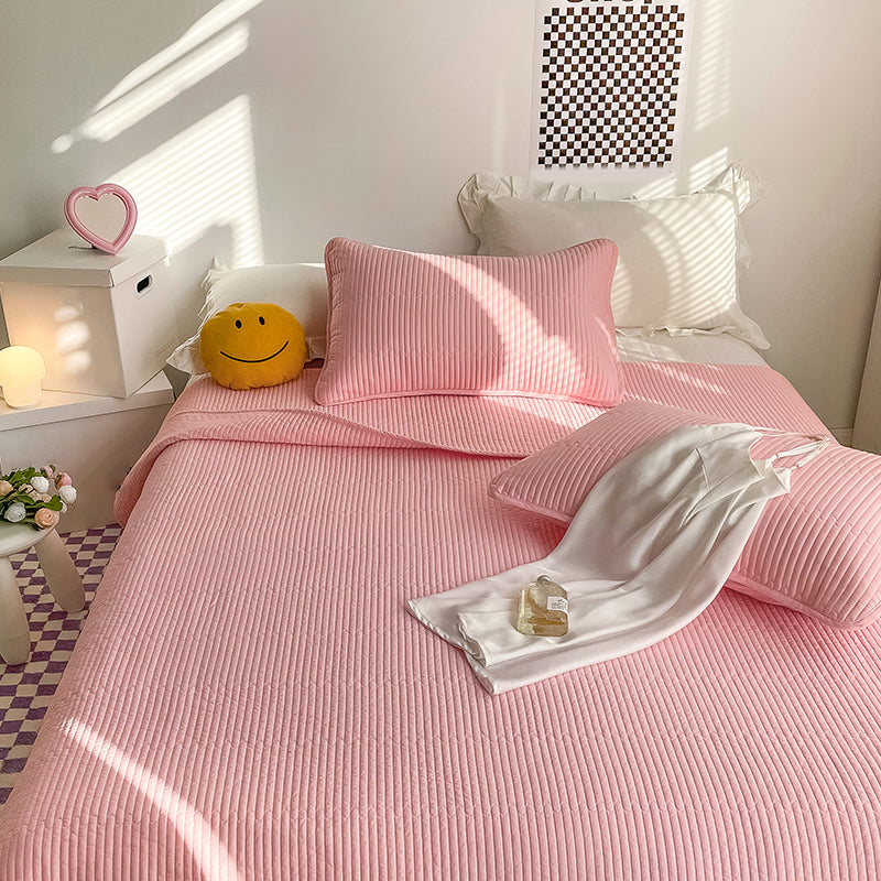 Cotton Bed Sheet Set Solid Color Basic Fitted Sheet for Bedroom