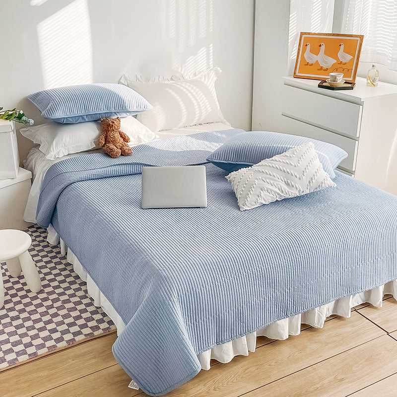 Cotton Bed Sheet Set Solid Color Basic Fitted Sheet for Bedroom