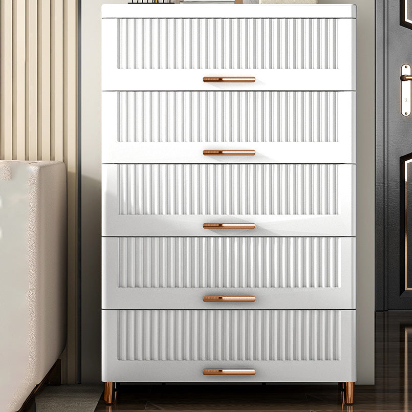 Ultra Modern Plastic Vertical Kids Nightstand with Drawers for Bedroom