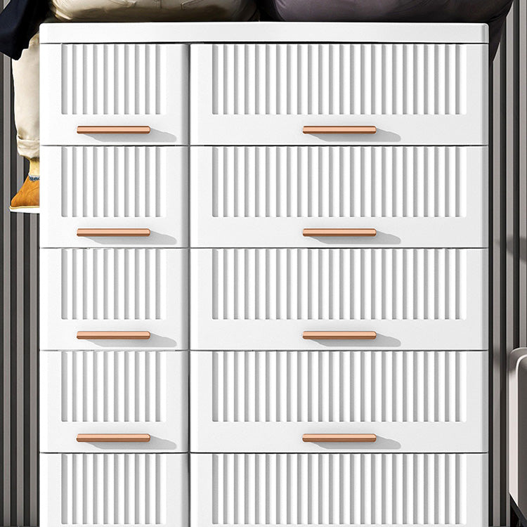 Ultra Modern Plastic Vertical Kids Nightstand with Drawers for Bedroom