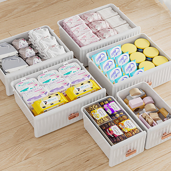 Ultra Modern Plastic Vertical Kids Nightstand with Legs for Bedroom