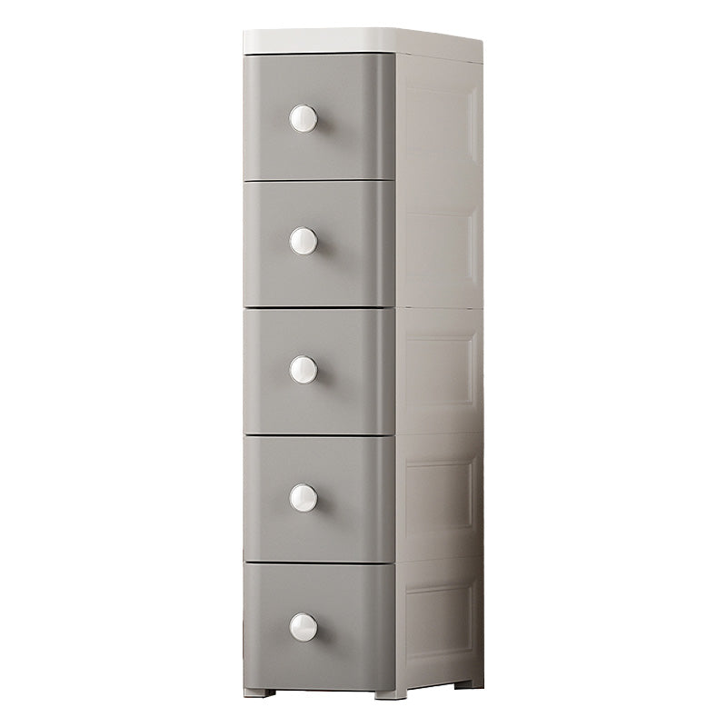 Ultra Modern Vertical Plastic Kids Nightstand with Drawers for Bedroom