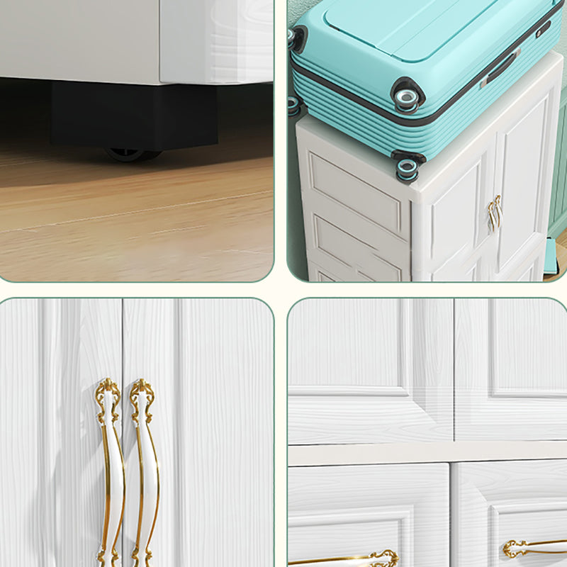 Modern Chest Scandinavian Nursery Dresser Plastic Kids Nightstand , 14.04 Inch Width