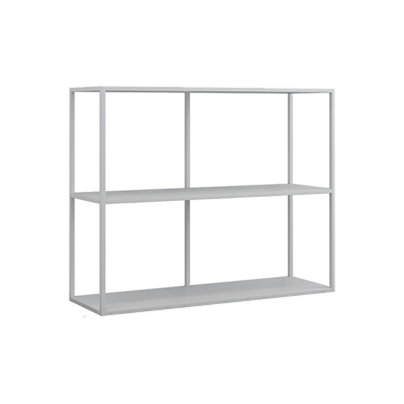 Modern Metal Open Storage Bookcase Black / White Bookshelf with Shelves