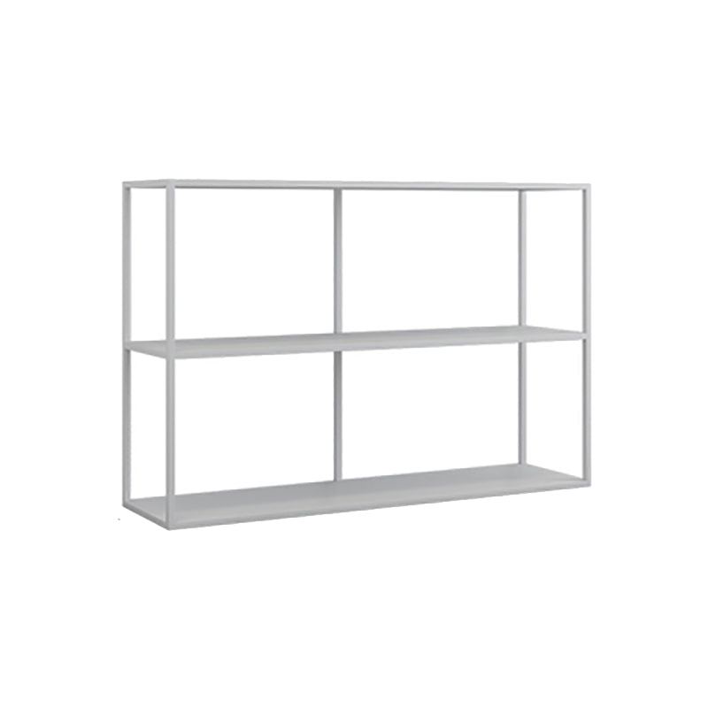 Modern Metal Open Storage Bookcase Black / White Bookshelf with Shelves
