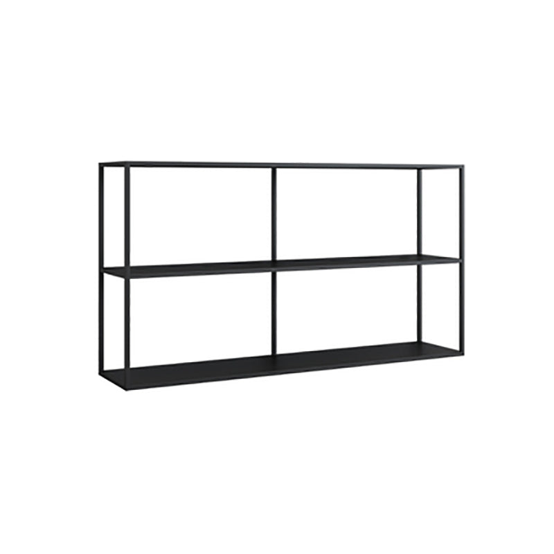 Modern Metal Open Storage Bookcase Black / White Bookshelf with Shelves