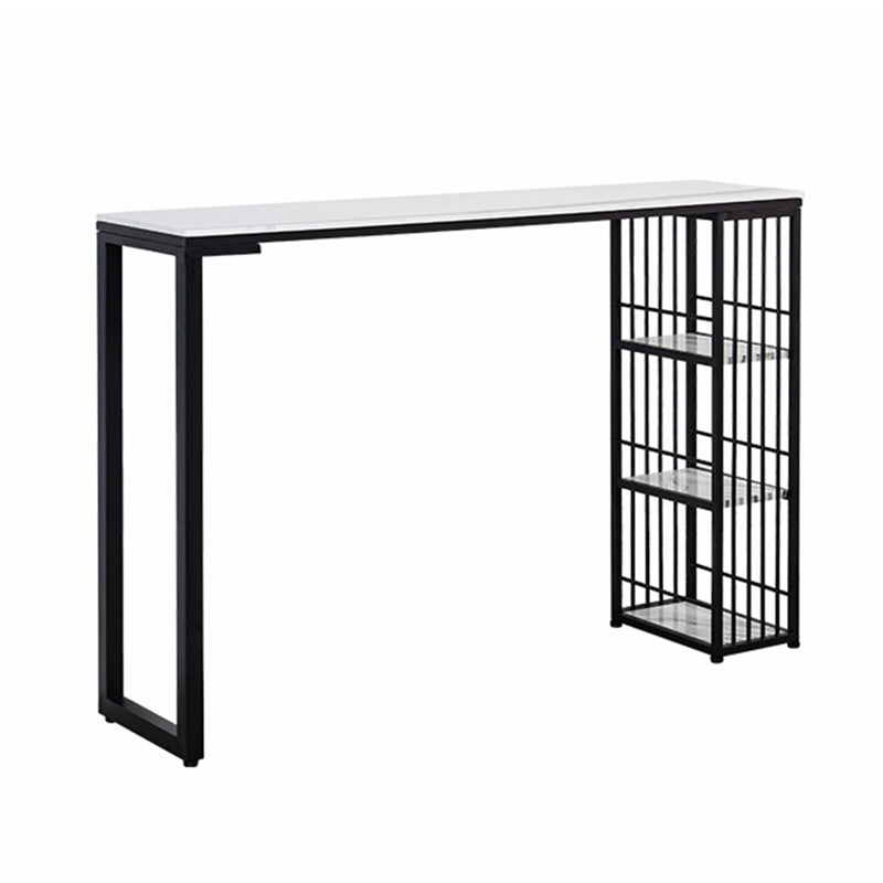 Glam Style Stone Pub Dining Set 1/2/3 Pcs Rectangular Pub Set for Indoor