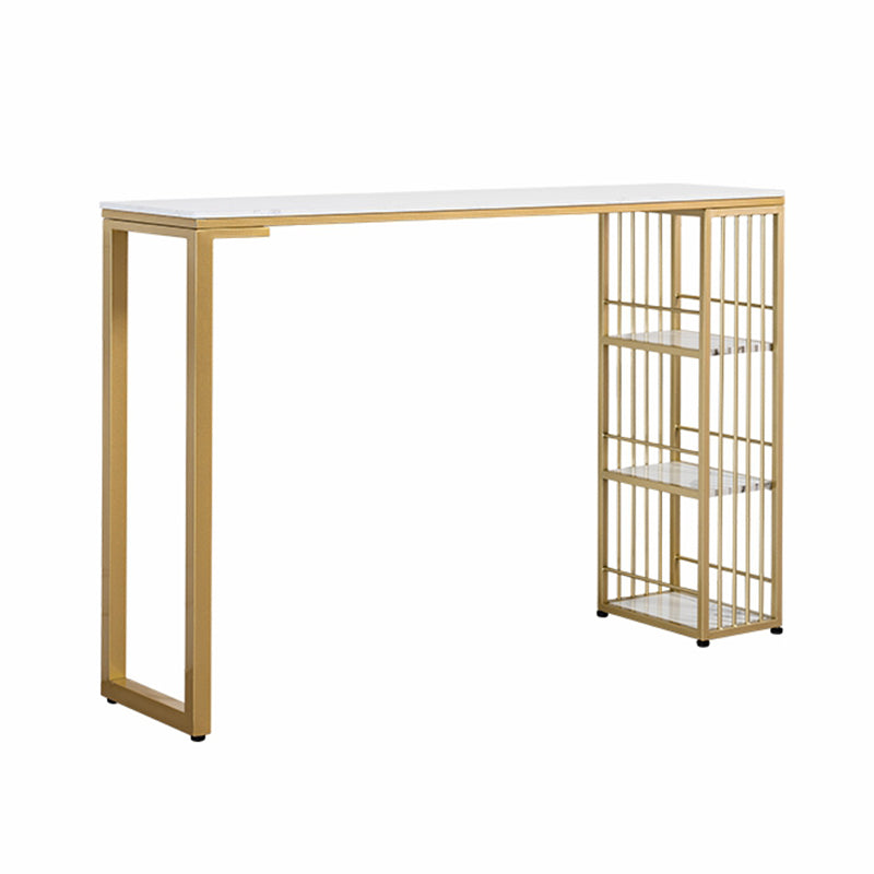 Glam Style Stone Pub Dining Set 1/2/3 Pcs Rectangular Pub Set for Indoor