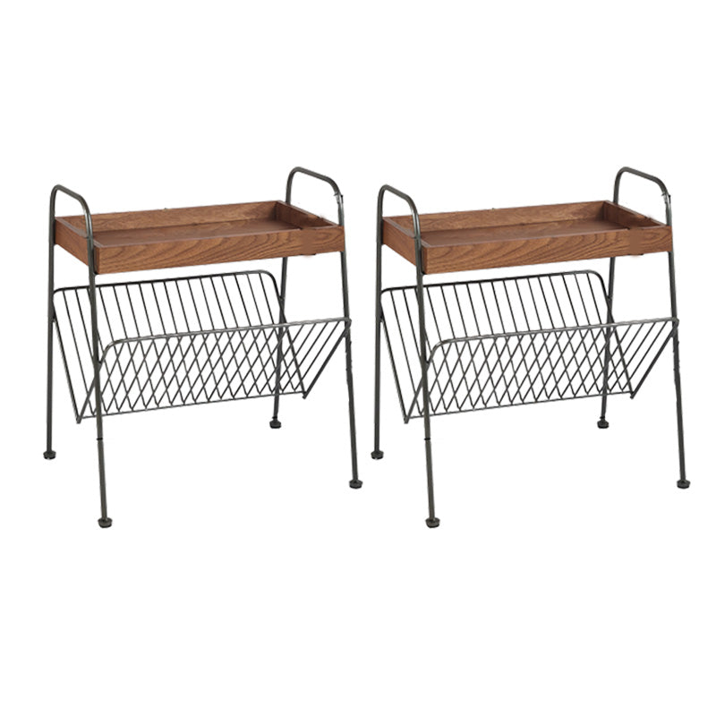 Modern Side Table Solid Wood Accent Side Table with Tray Top