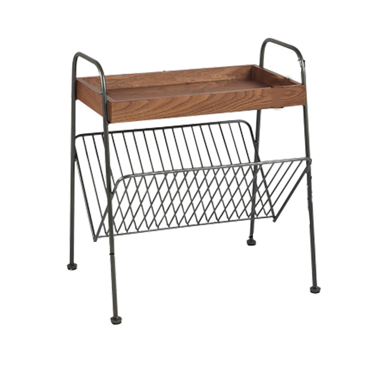 Modern Side Table Solid Wood Accent Side Table with Tray Top