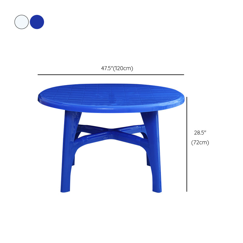 Modern Style Geometric Courtyard Table Plastic Waterproof Outdoor Table