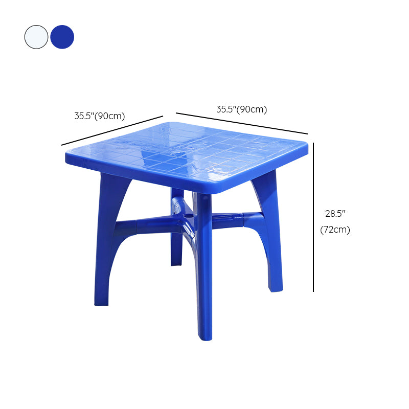 Modern Style Geometric Courtyard Table Plastic Waterproof Outdoor Table