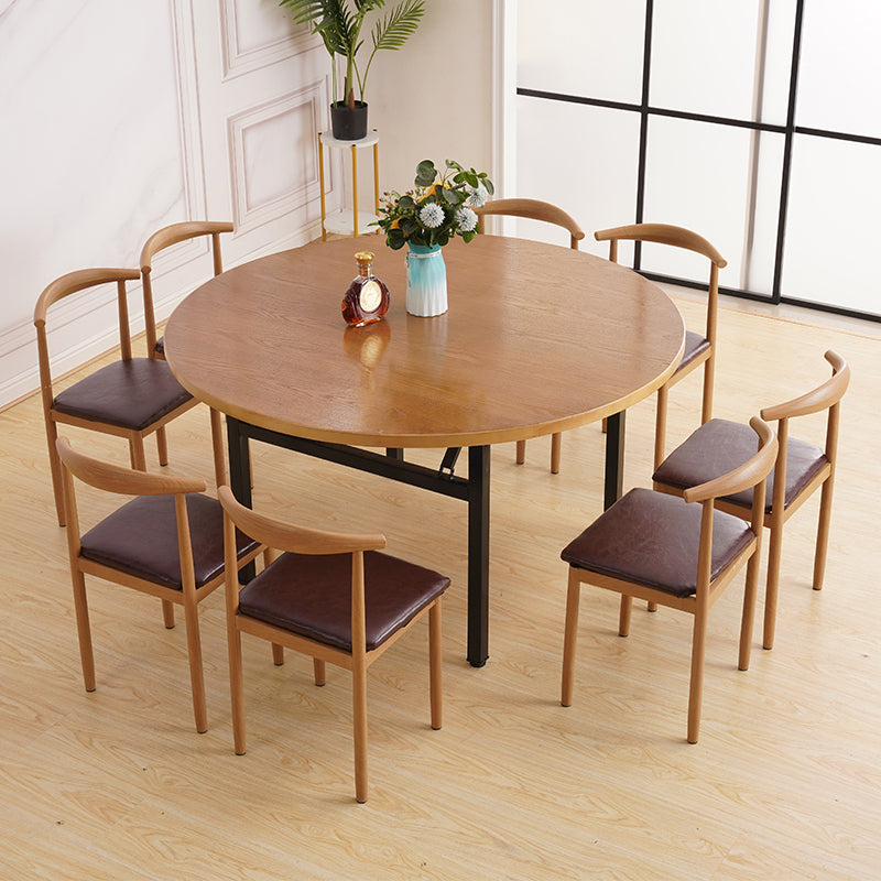 Round Folding Table Tripod Base Dining Table for Kitchen Dining Room