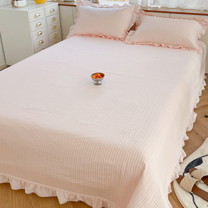 Elegant Cotton Sheet Set Solid Color Fitted Sheet for Bedroom