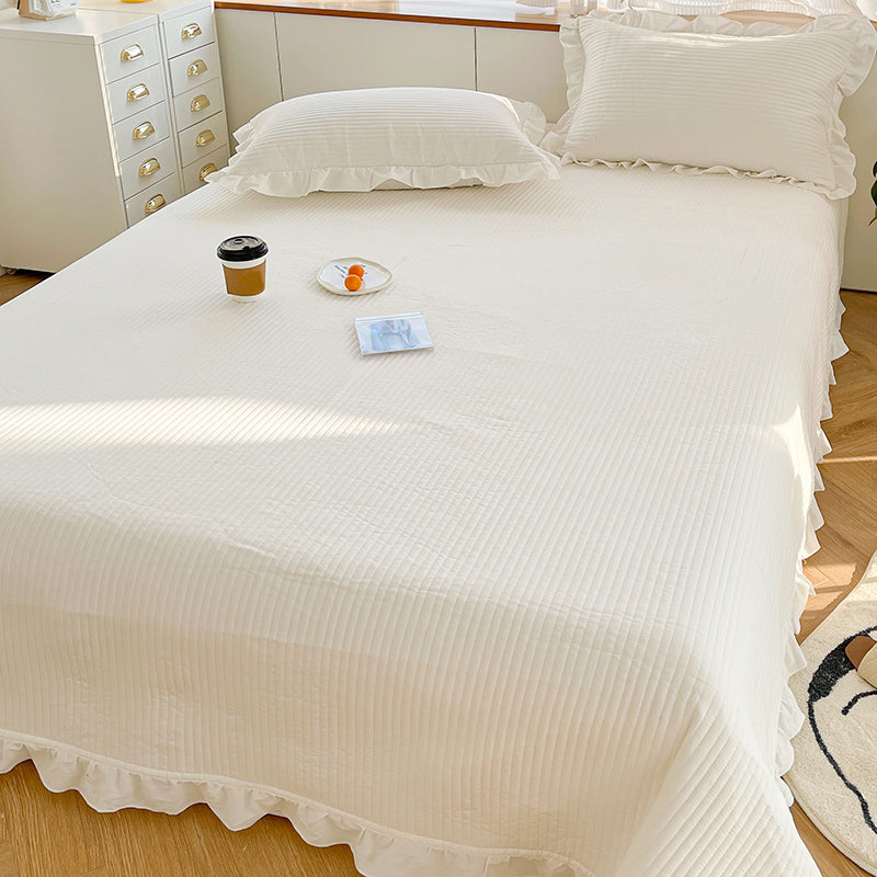 Elegant Cotton Sheet Set Solid Color Fitted Sheet for Bedroom