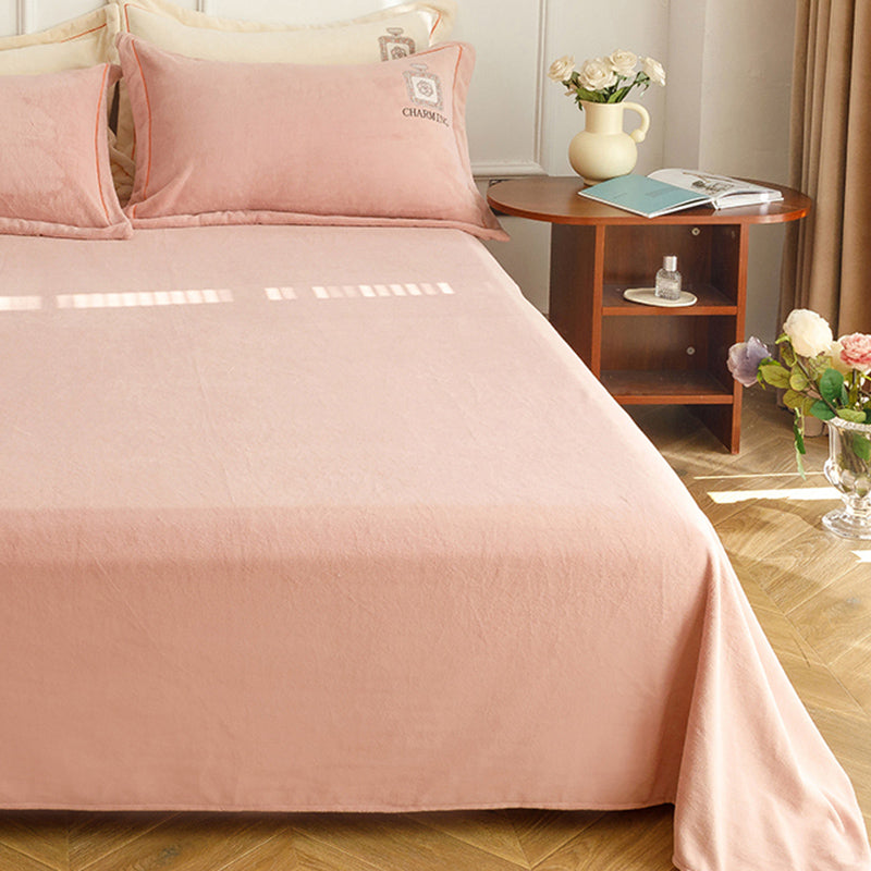 Elegant Bed Sheet Set Cotton Solid Color Fitted Sheet for Bedroom