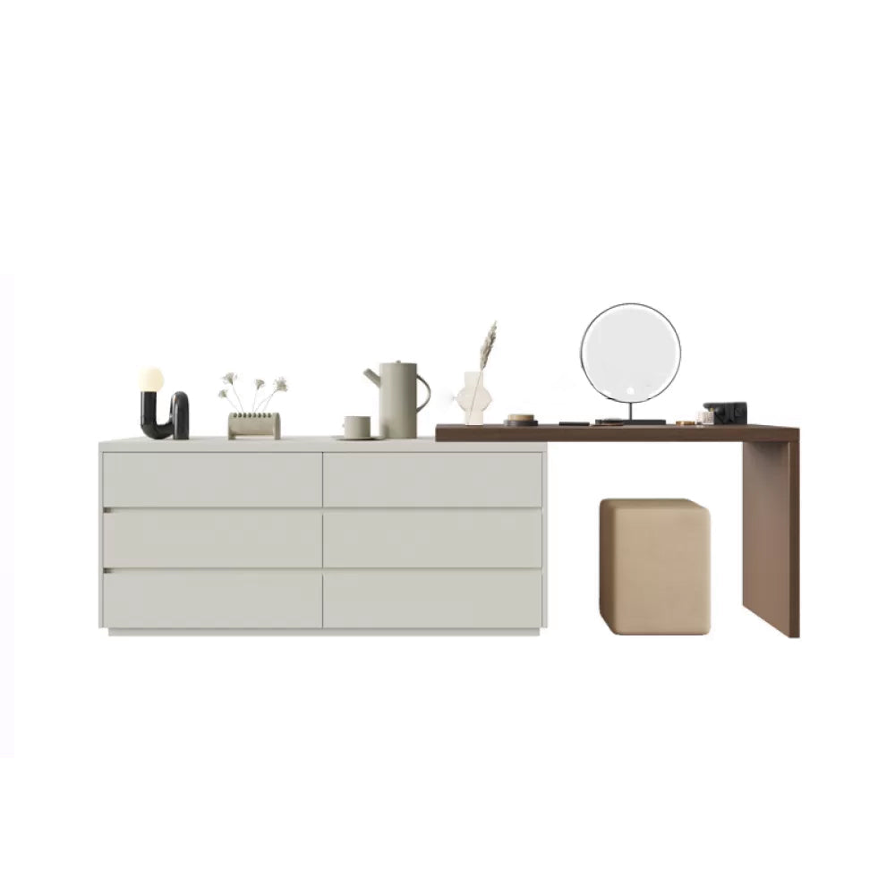 Modern With Drawer Solid Wood Lighted Mirror Bedroom Make-up Vanity