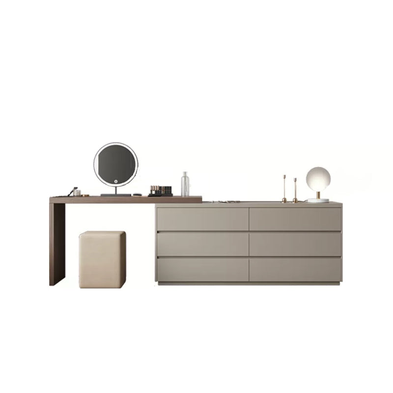 Modern With Drawer Solid Wood Lighted Mirror Bedroom Make-up Vanity