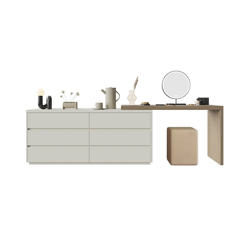 Modern With Drawer Solid Wood Lighted Mirror Bedroom Make-up Vanity