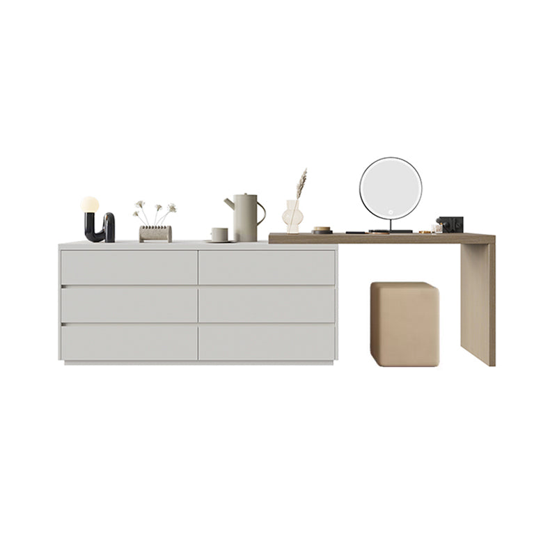 Modern With Drawer Solid Wood Lighted Mirror Bedroom Make-up Vanity