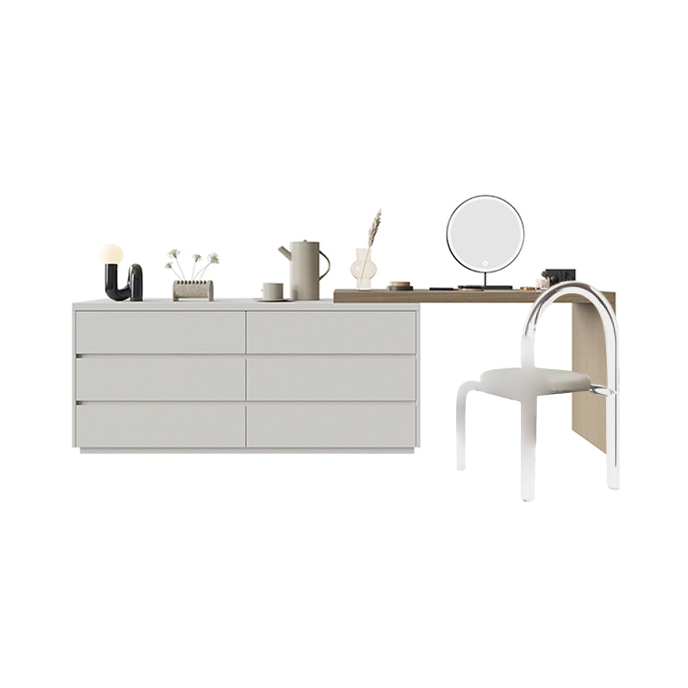 Modern With Drawer Solid Wood Lighted Mirror Bedroom Make-up Vanity