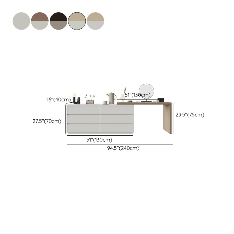 Modern With Drawer Solid Wood Lighted Mirror Bedroom Make-up Vanity