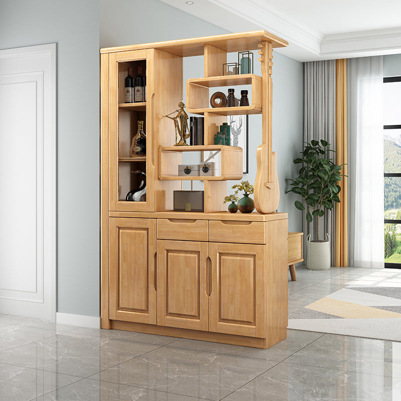 Solid Wood Cabinet 14.96" Wide Accent Cabinet with Drawers and Shelves