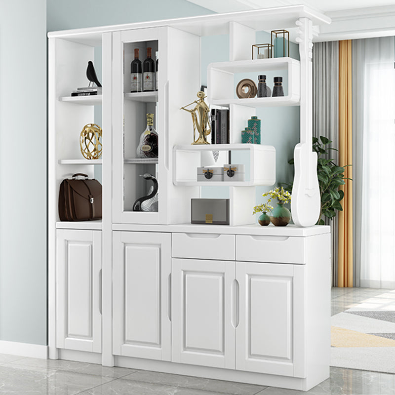 Solid Wood Cabinet 14.96" Wide Accent Cabinet with Drawers and Shelves