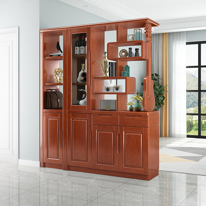 Solid Wood Cabinet 14.96" Wide Accent Cabinet with Drawers and Shelves