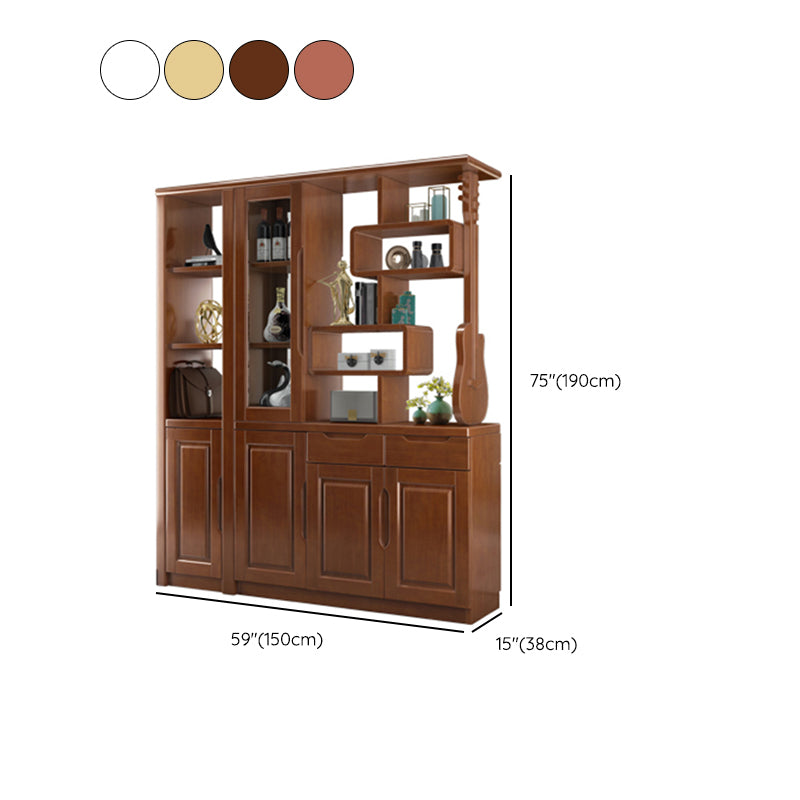 Solid Wood Cabinet 14.96" Wide Accent Cabinet with Drawers and Shelves