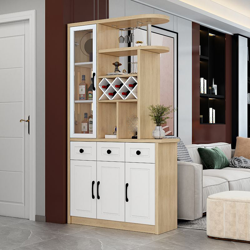 Modern 78.74" H Cabinet with Door Wooden Accent Cabinet with Drawer
