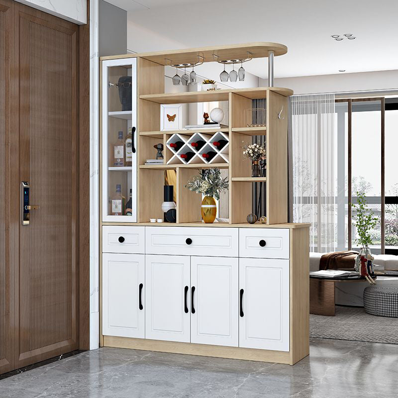 Modern 78.74" H Cabinet with Door Wooden Accent Cabinet with Drawer