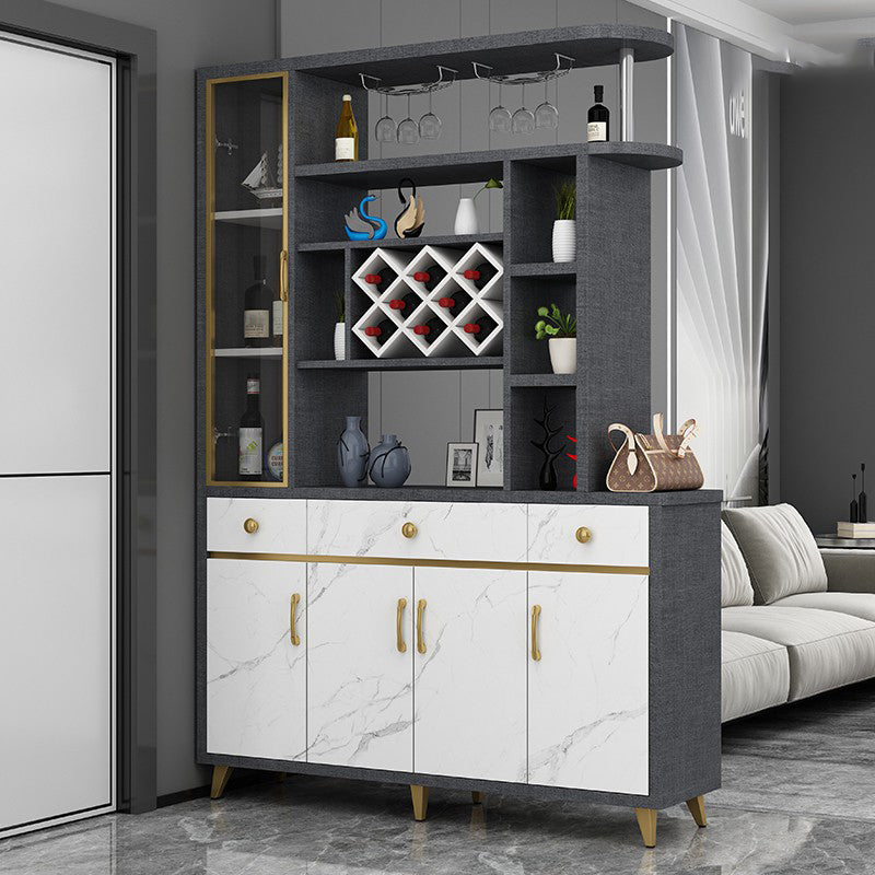 Modern 78.74" H Cabinet with Door Wooden Accent Cabinet with Drawer