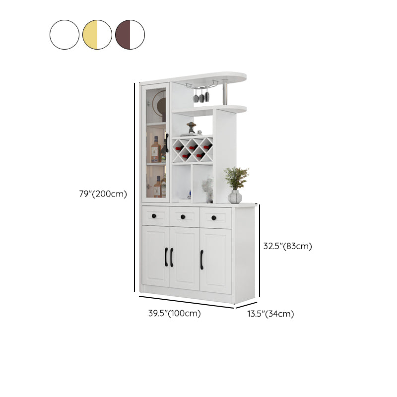 Modern 78.74" H Cabinet with Door Wooden Accent Cabinet with Drawer