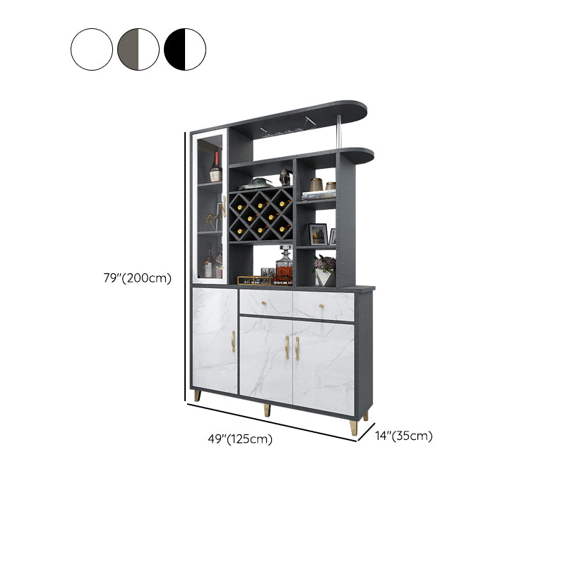Modern 78.74" H Cabinet with Door Wooden Accent Cabinet with Drawer