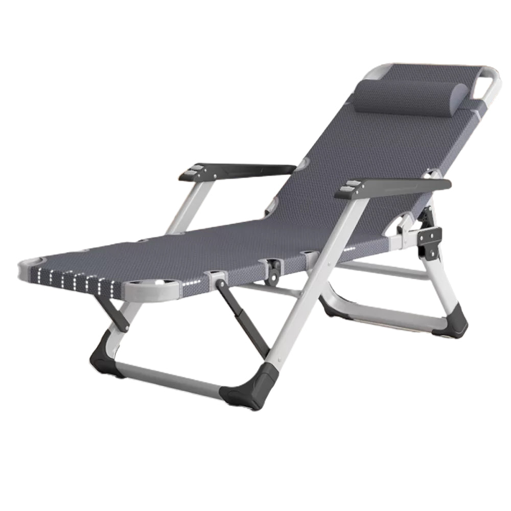Contemporary Indoor Standard Recliner with Independent Foot Movement and Metal Base