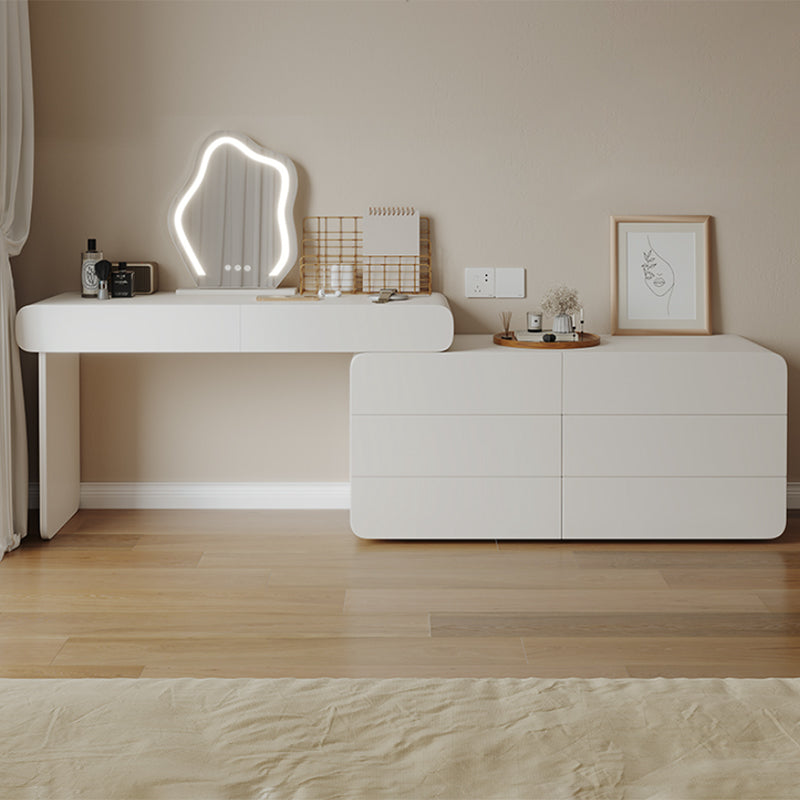 Contemporary Solid Wood With Drawer Lighted Mirror Bedroom Make-up Vanity