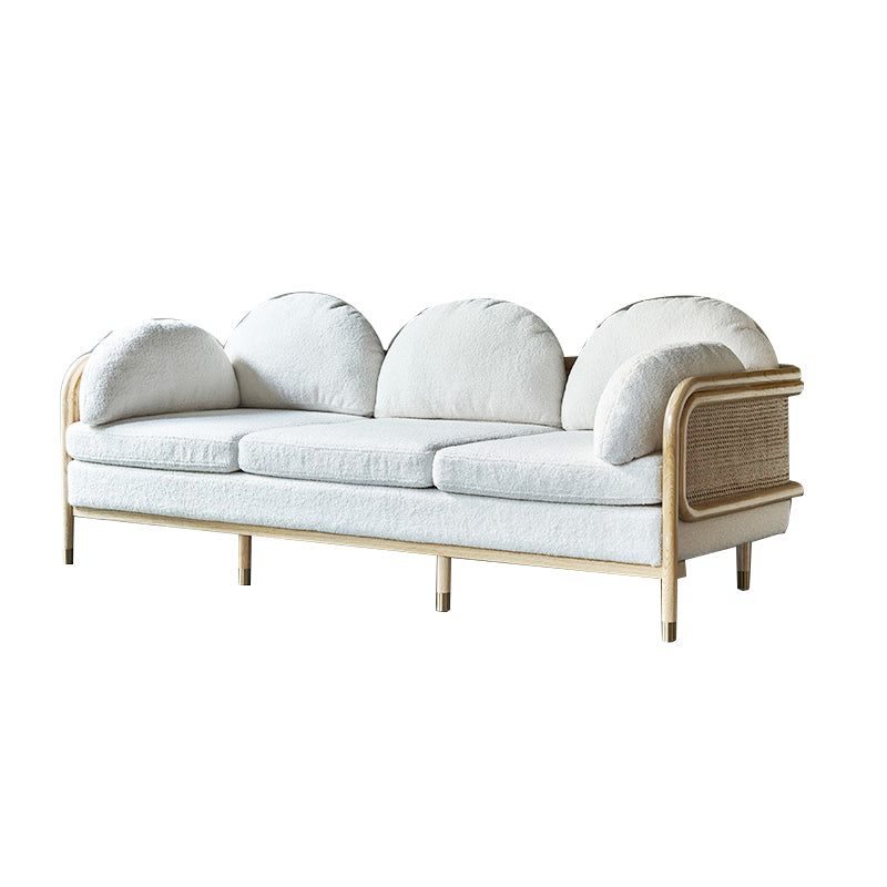 Tropical Corduroy Sofa in Solid Wood Linen Sofa for Living Room