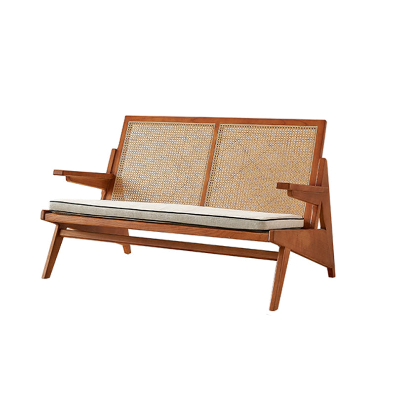 Tropical Corduroy Sofa in Solid Wood Linen Sofa for Living Room