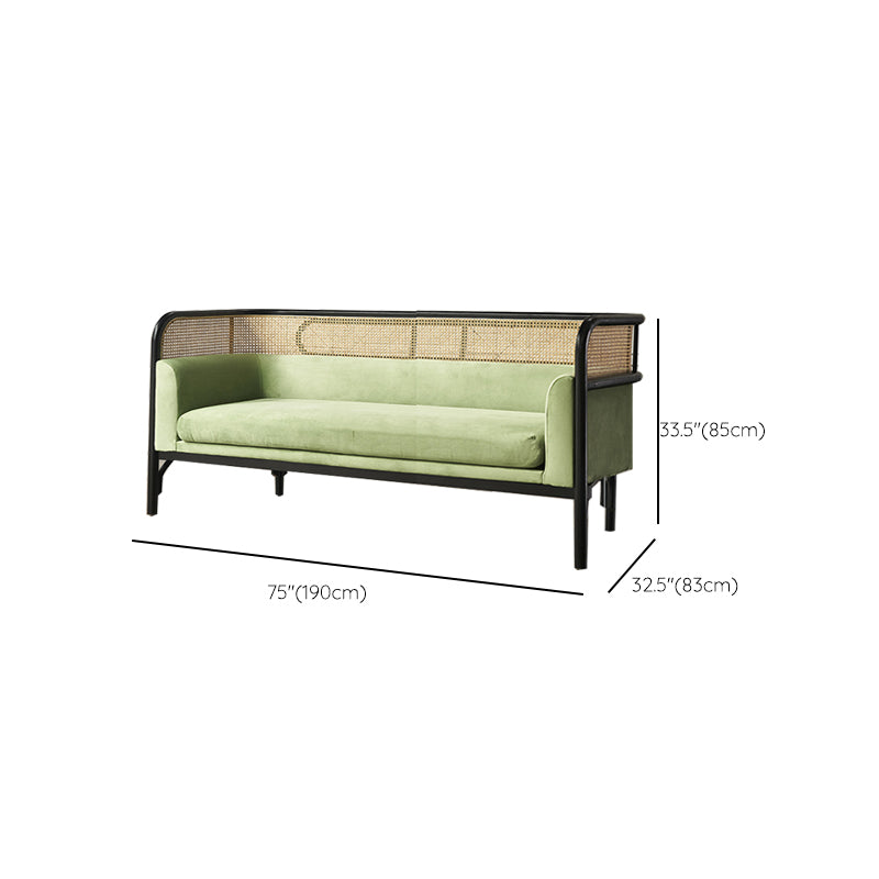 Tropical Corduroy Sofa in Solid Wood Linen Sofa for Living Room