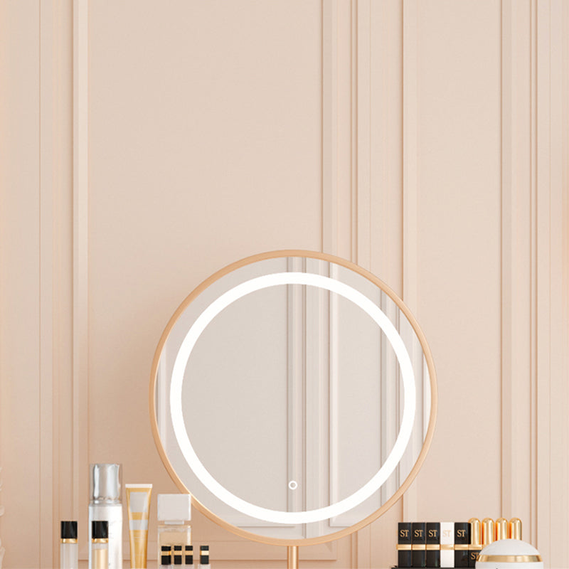 Contemporary White Wooden Vanity Dressing Table with 2 Drawers