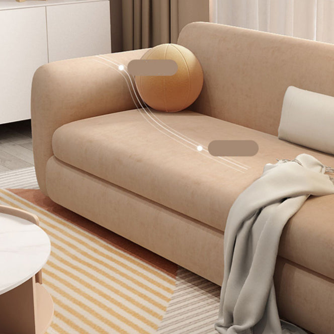 Scandinavian Settee Leather Living Room Cushions Square Arm Slipcovered Sofa Bed