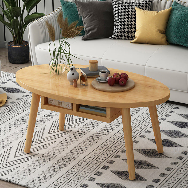 Country Farmhouse Coffee Table Folding Wooden Coffee Cocktail Table