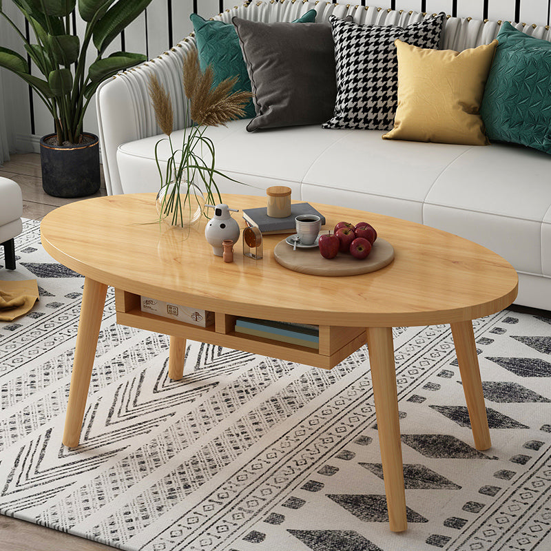 Country Farmhouse Coffee Table Folding Wooden Coffee Cocktail Table